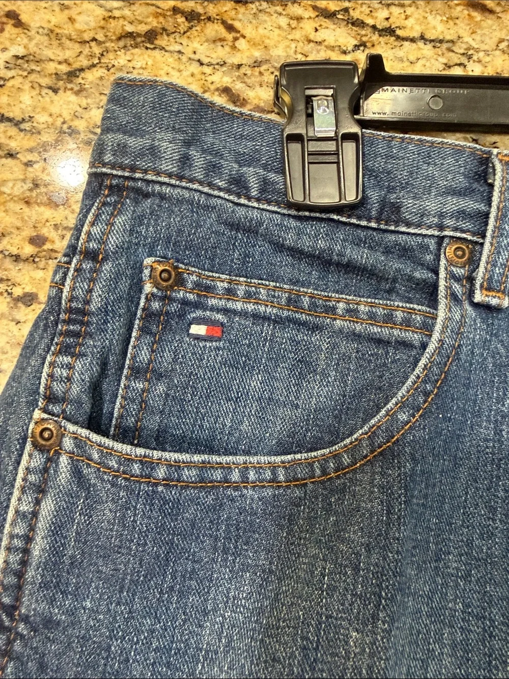 Tommy Hilfiger Men's Dark Blue Denim Jean Shorts